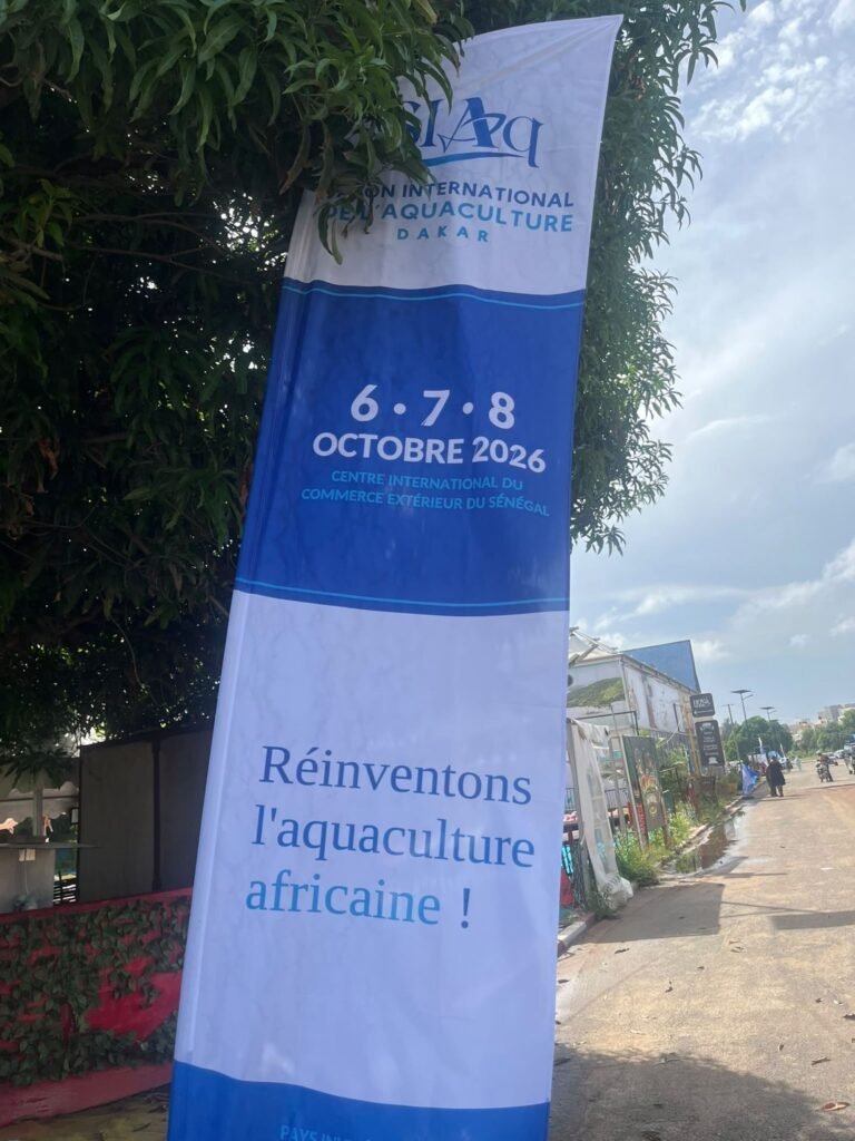 Bannière du Salon international de l’aquaculture (SIAQ), du 6 au 8 octobre 2026 au CICES, Dakar