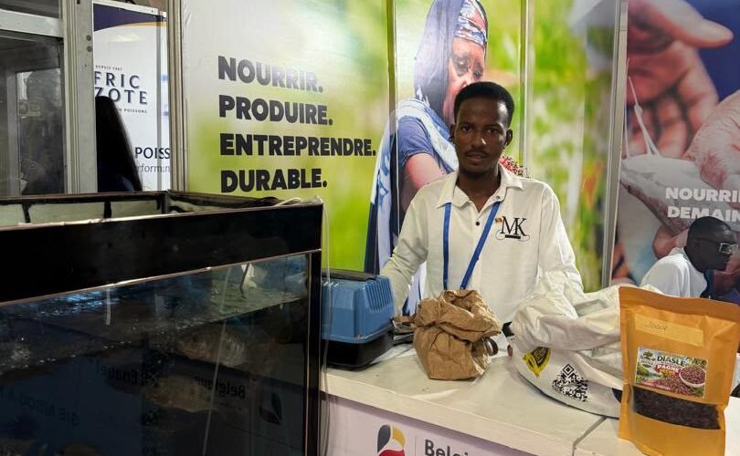 Le stand de FARM sur l’espace d’Enabel au Salon international de l’aquaculture de Dakar, octobre 2026